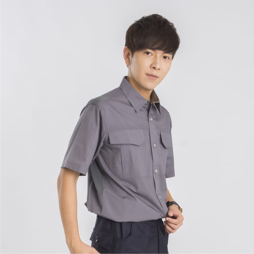 日式短袖工作襯衫